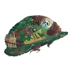 born to brand full metal helmet
