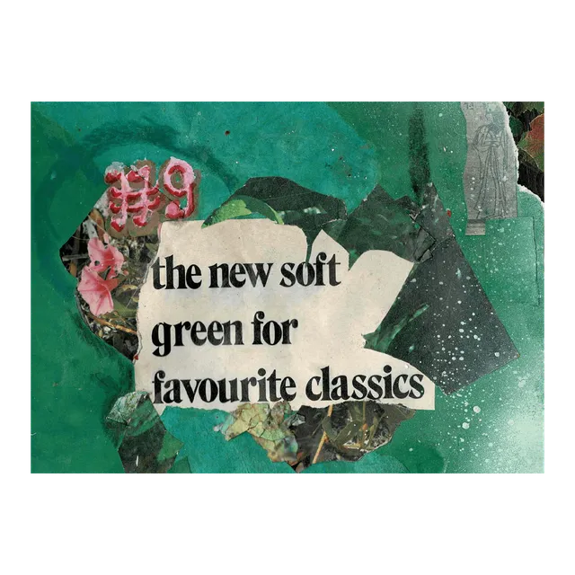 type set in envy grain texture green