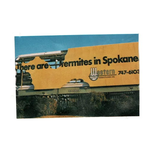 Damaged Spokane billboard, original