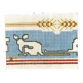 Kangaroo embroidery, original