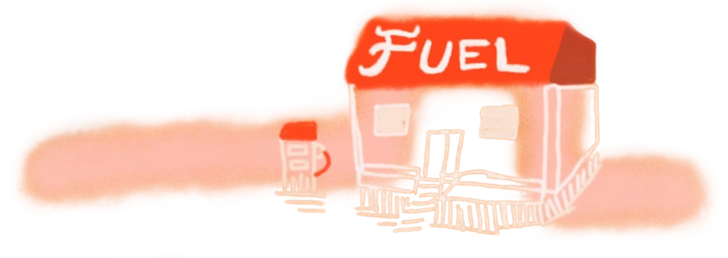 Fuel station, original colour