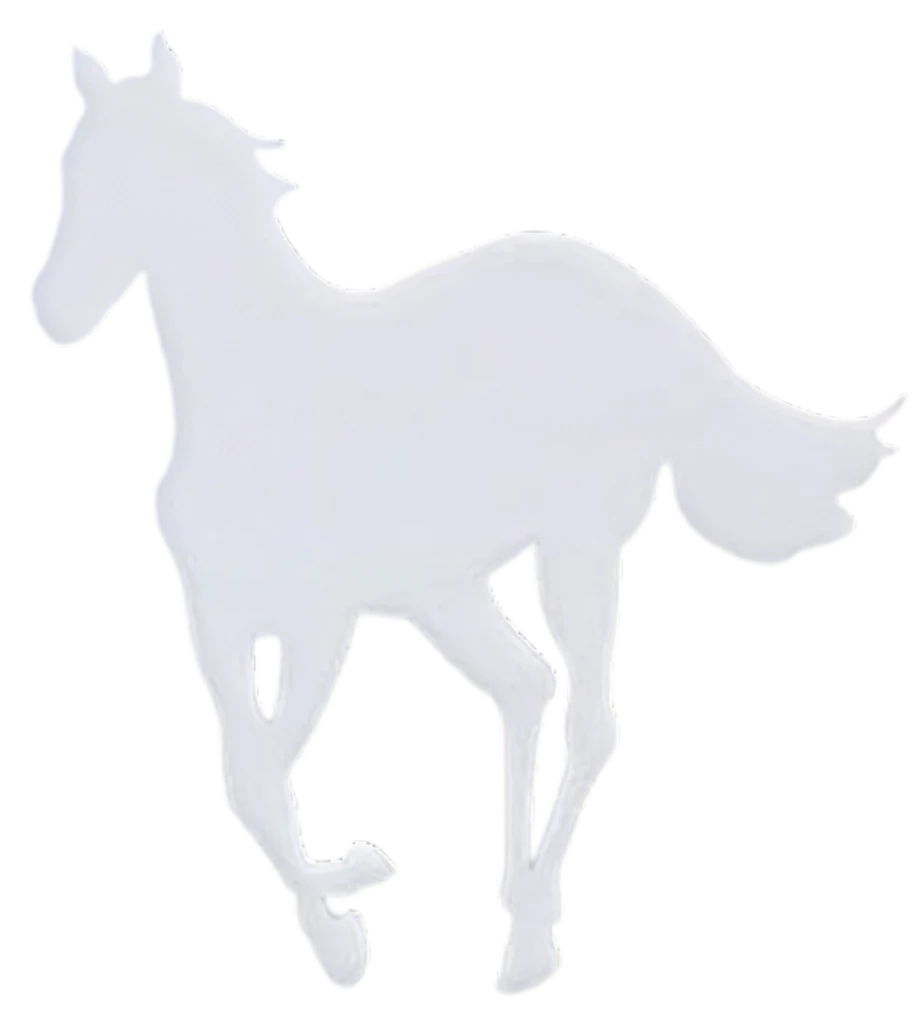 Horse silhouette, white
