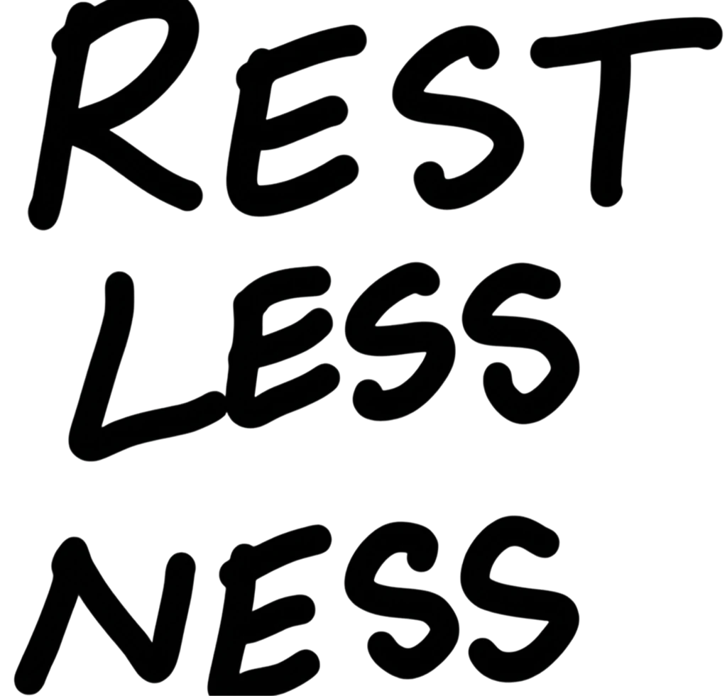 REST / LESS / NESS, black ink