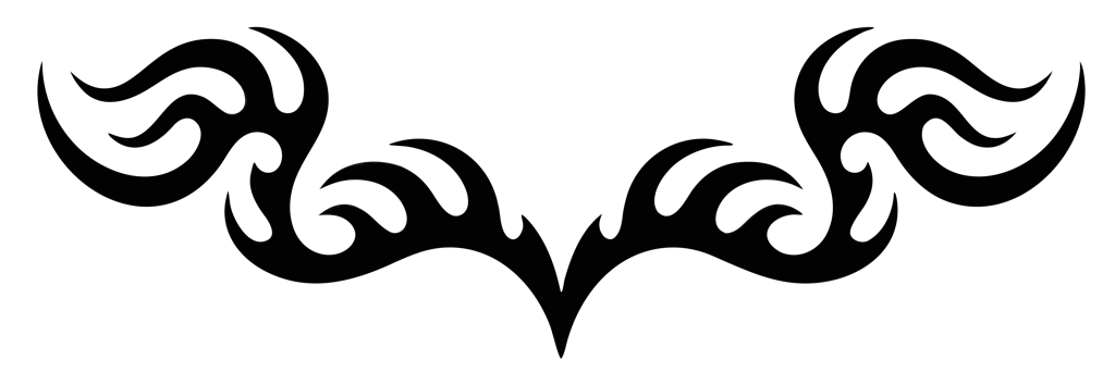 Tribal tattoo: Wings, black ink