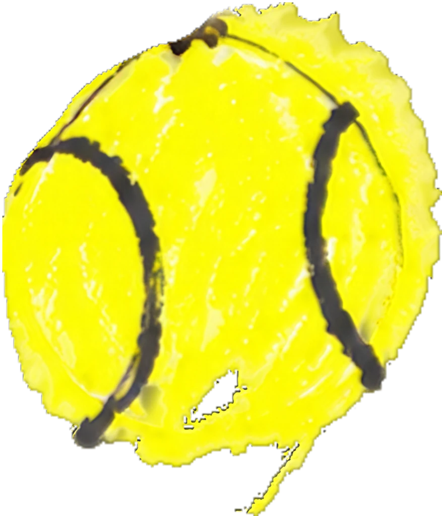 Tennis ball, textured