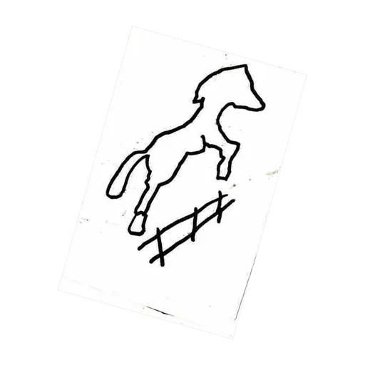 Horse over a fence, original