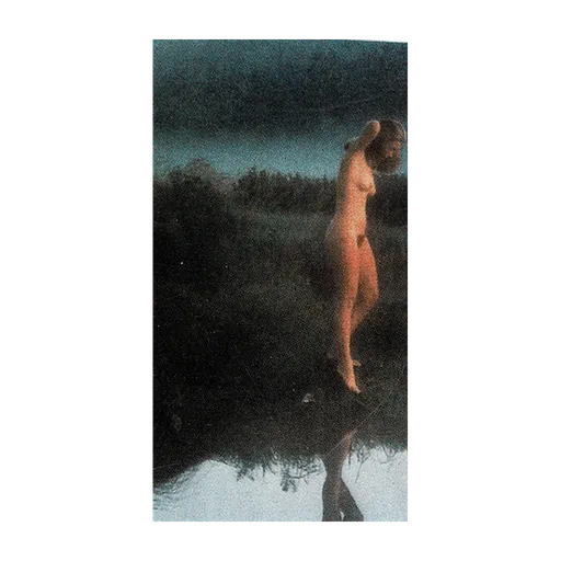 Woman reflected in water, original