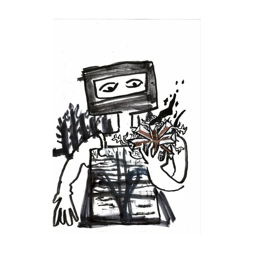 Ned Kelly mixed media, original