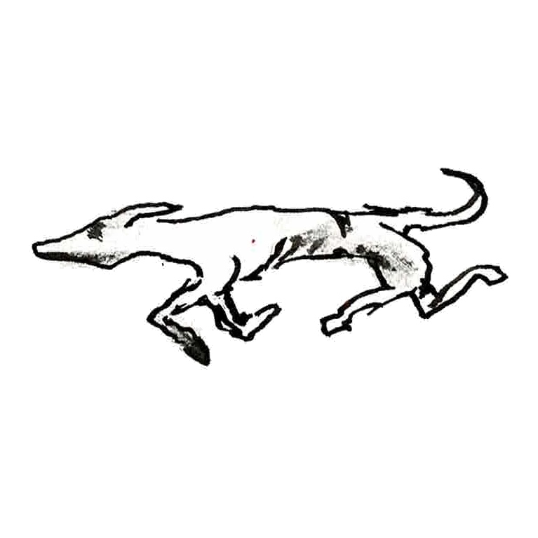 Running greyhound, original
